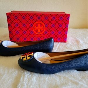 BRAND NEW TORY BURCH CLAIRE BALLET FLAT, SZ 7US, BRIGHT NAVY